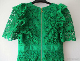 Dámské krajkové pouzdrové šaty zelené S M 36 38 - 5