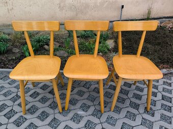 Retro dřevěné jídelní židle TON - 60. léta Brusel - 5