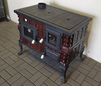 Kachlový sporák Anna levá hnědá - 5