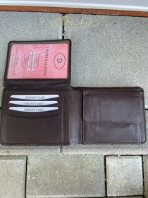 Kožená hnědá peněženka - 5