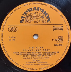 Jiří Korn – Zpívat Jako Déšť 1979 VG LP deska, VYPRANÁ - 5