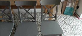 Šedé židle INGOLF IKEA 4 ks - 5