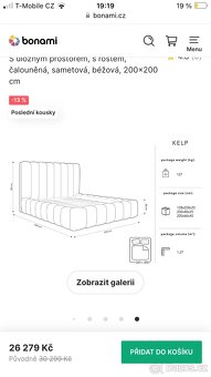 Postel 200x200, manželská postel, dvojlůžko - 5
