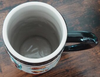 KERAMICKÝ RUČNĚ MALOVANÝ KORBEL 0,8L - 5