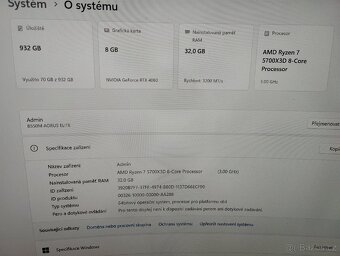 Herní počítač, AMD R7 5700x3d, RTX 4060, 32gb ram - 5