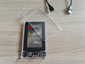 32Gb SSD + průhledný box 2,5 SATA USB 3 nový (balíkovna30kc) - 5