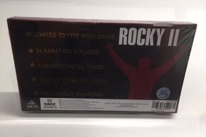 Rocky II 24k gold plated Superfight tiket-limitka 1979 kusov - 5