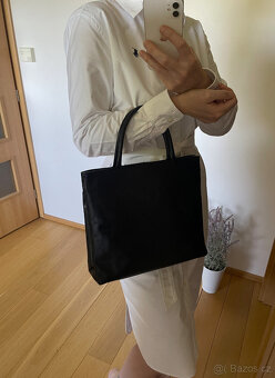 Značková luxusní černá elegantní kožená kabelka Corcel - 5