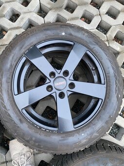 Alu kola 16” 5x112 Dezent a zimní pneu 215/60/R16 - 5