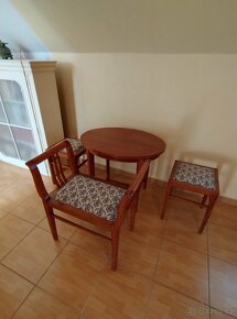 starožitný stolek + stoličky - 5