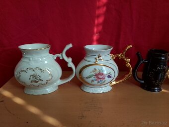 STARÉ PORCELÁNOVÉ LÁZENSKÉ POHÁRKY NEPOŠKOZENÉ 5 KUSŮ - 5