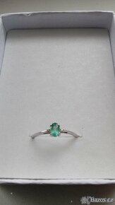 prsten se zambijským smaragdem ve stříbře vel.62 - 5