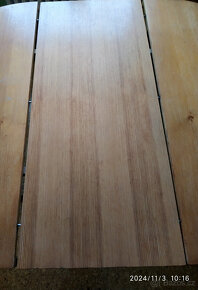 Oválný/kulatý rozkládací jídelní stůl. Česká výroba. Retro. - 5