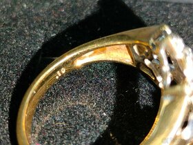 Zlaty damsky prsteň s Diamantami - 5