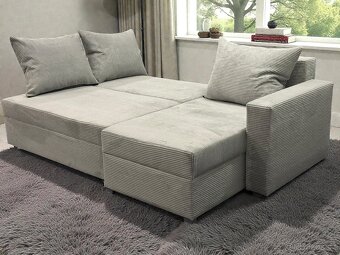 Nová rozkládací sedačka 240x146 Šedá - 5