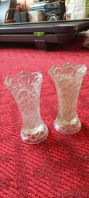 Váza české, starožitné broušené sklo - 5