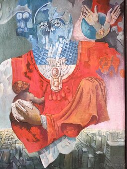 Obraz Jerzy Przybyl - Katowice, olej na plátně rok 1977 - 5