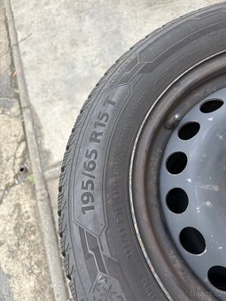 Plech disky 5x112 včetně zimních pneu 195/65R15 - 5
