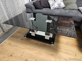 Konferenční stolek skleněný 120x70cm - 5