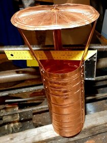 Měděná stříška na komín, gril, odvětrání atd. - 5