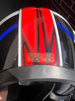 Integrální moto helma Maxx Tricolor M jako nová - 5