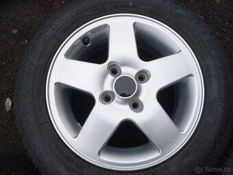 Prodám sadu ALU kol ROD 195/60R15 zimní - 5