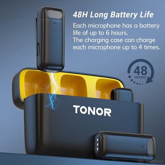 Duální bezdrátové klopové mikrofony TONOR TL350 USB-C - 5