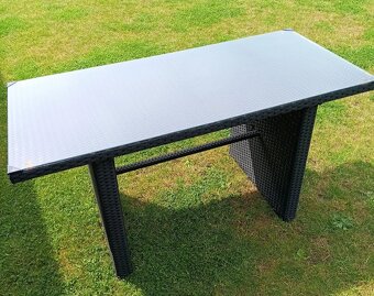 Ratanový stůl se sklem - 5