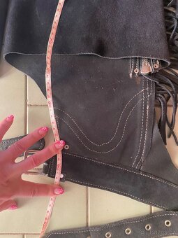 Kožené černé téměř nové CHAPSY vel. S - 5