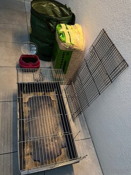 Klec pro morče, králíka+hobliny+seno+ přepravní box… - 5