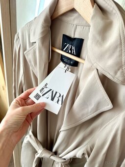 ZARA KRÁSNÝ BÉŽOVÝ TRENCH COAT / KABÁTEK - 5