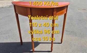 Psací, konferenční, noční, toaletní stůl a další - 5
