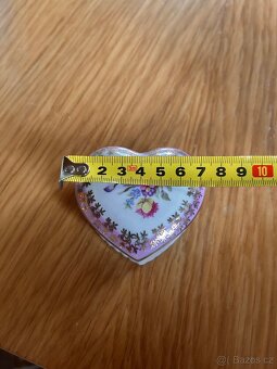 Starožitná dózička srdíčko Made in GDR - 5