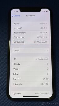 iPhone X 64GB Space Grey, pěkný stav - 5