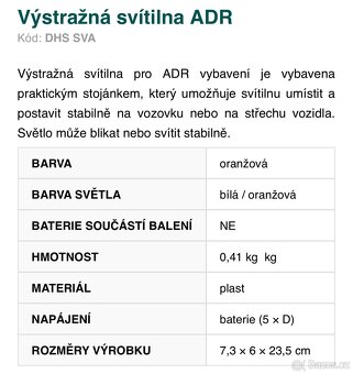 Výstražná svítilna ADR - 5