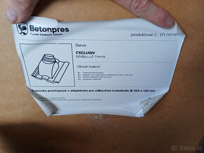 Tvarovka prostupová pro odkouření turbokotle, břidl. černá - 5