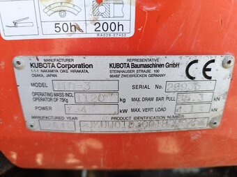 Minibagr KUBOTA U10-3 - 5