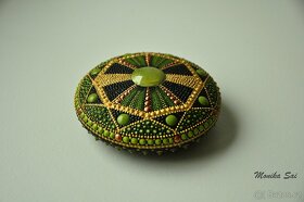 Mandala "Olivová" DotArt, akryl - 5