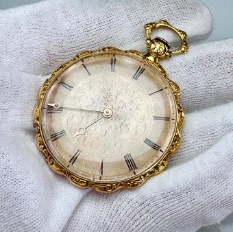 VZÁCNÉ 18K ZLATÉ KAPESNÍ KLÍČOVKY DUCHENE GENEVE S ETUI - 5