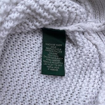 Bílý bavlnăný svetr Ralph Lauren - 5