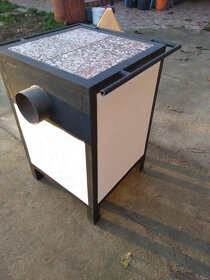 Murovaná tehlová pec, kachle, s omietkou. - 5