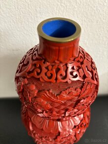 Váza - řezba v Čínském laku - 5