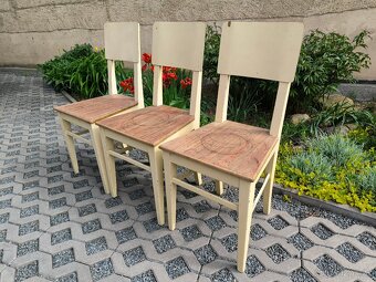 Starožitné kuchyňské selské židle - 30. léta - 5