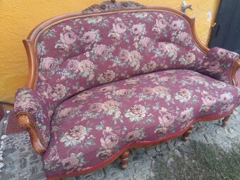 Starožitna sofa 2 křesla - 5