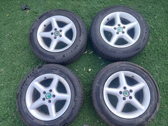 4x alu kola 5x100 +pneumatiky 15" 195x65 - 5
