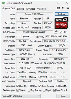 Grafická karta, SAPPHIRE NITRO+ Radeon RX 570 OC 8GB - 5