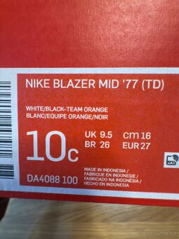 Prodám nové dětské boty Nike blazer mid 77 - 5