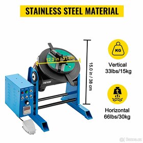 Nový rotační svařovací polohovač VEVOR 30KG - 5