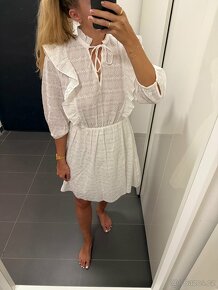 Nové bílé madeira šaty s volánky Gant s visačkou - 5