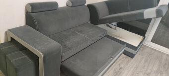 Rohová rozkládací sedačka - 5